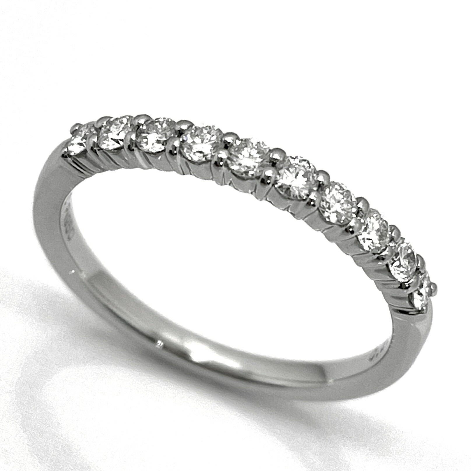 4℃ / ヨンドシー　ハーフエタニティ ダイヤリング　0.270ct　Pt950　10号 【中古】 ダイヤモンド　プレゼント