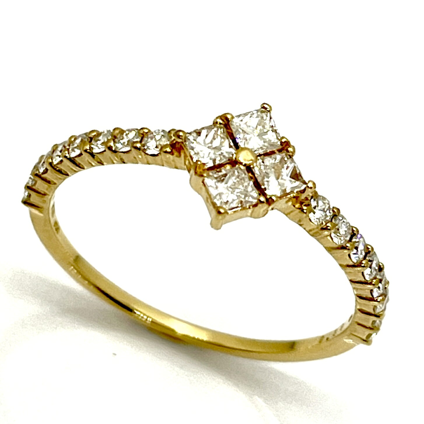 Rakuten - ete / エテ　ダイヤリング　K18YG　0.38ct　13号　プリンセスカット 【中古】 ダイヤモンド　プレゼント