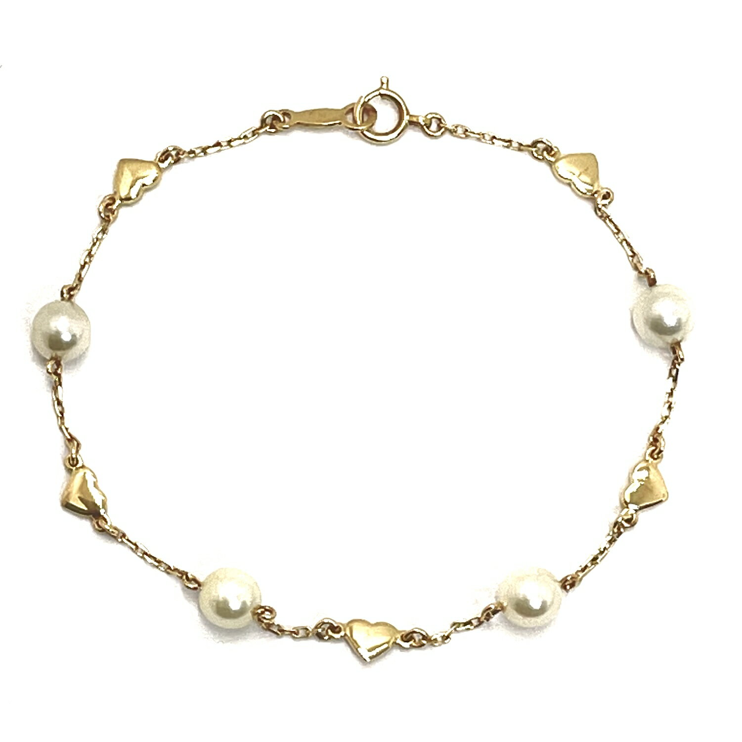 Rakuten - MIKIMOTO / ミキモト　パールブレスレット　K18YG　5.4~5.5mm　ハート 　【中古】 　アコヤ真珠　プレゼント