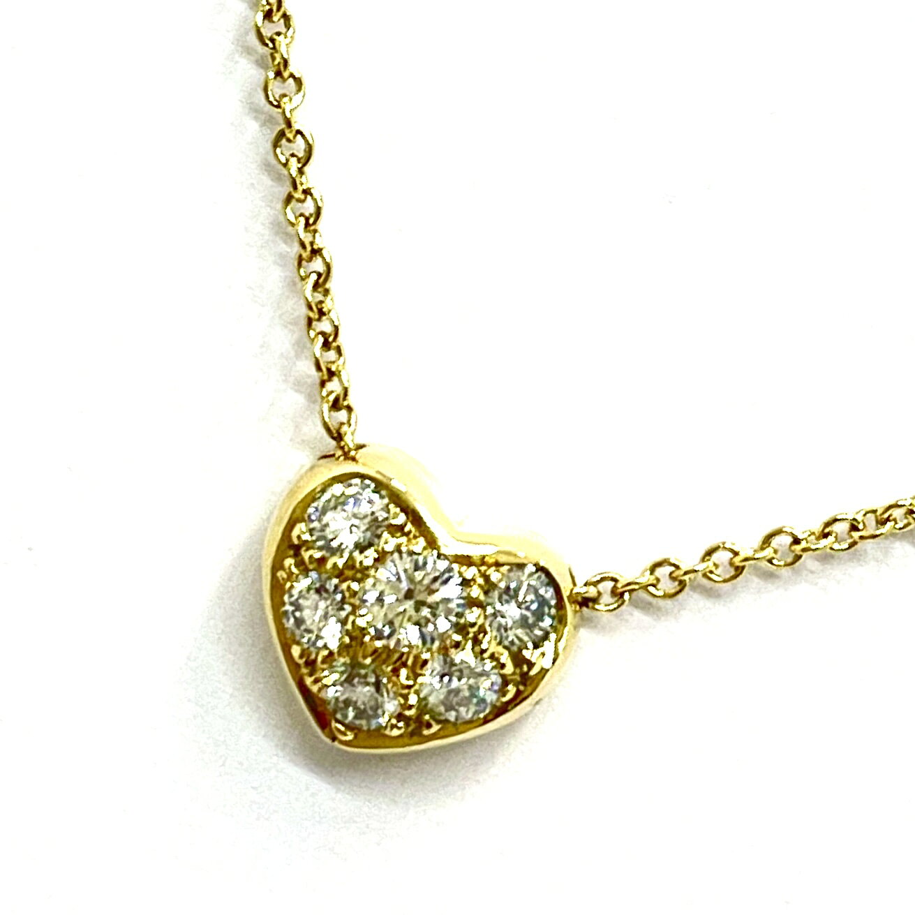 Rakuten - TIFFANY&Co. / ティファニー　ハート パヴェ ダイヤネックレス　750YG 【中古】 ペンダント　ダイヤモンド　プレゼント