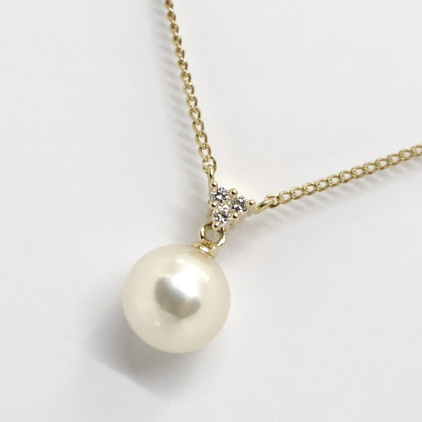 Rakuten - TASAKI / タサキ　パール ダイヤネックレス　K18YG　7.8mm 【中古】 一粒パール　アコヤ真珠　ダイヤモンド　プレゼント　ペンダント