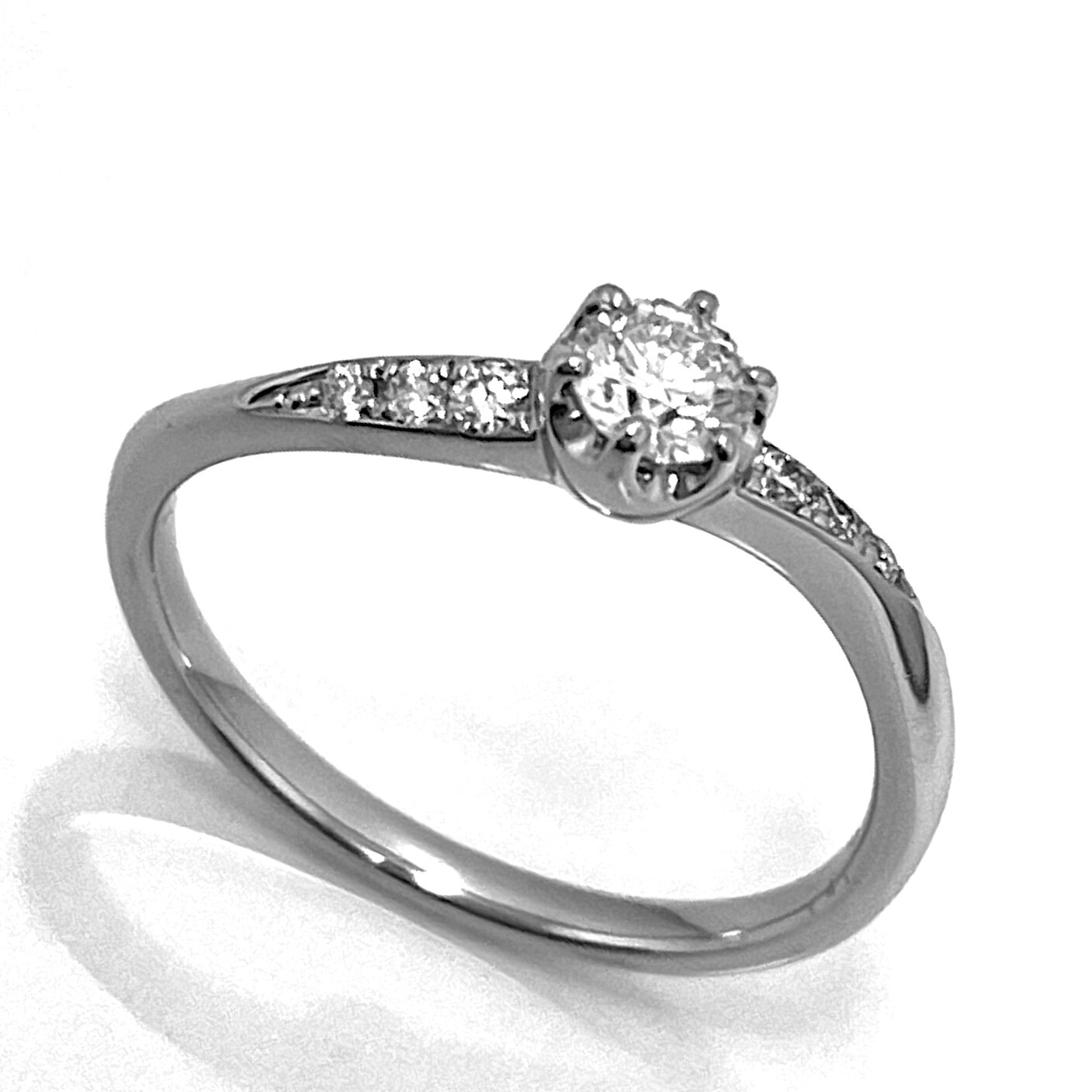 【9/18(金)～全品5%OFFクーポン】VENDOME AOYAMA / ヴァンドーム青山　ダイヤリング　Pt950　0.189ct/0.05ct　9号 【中古】 ダイヤモンド　プレゼント　記念日