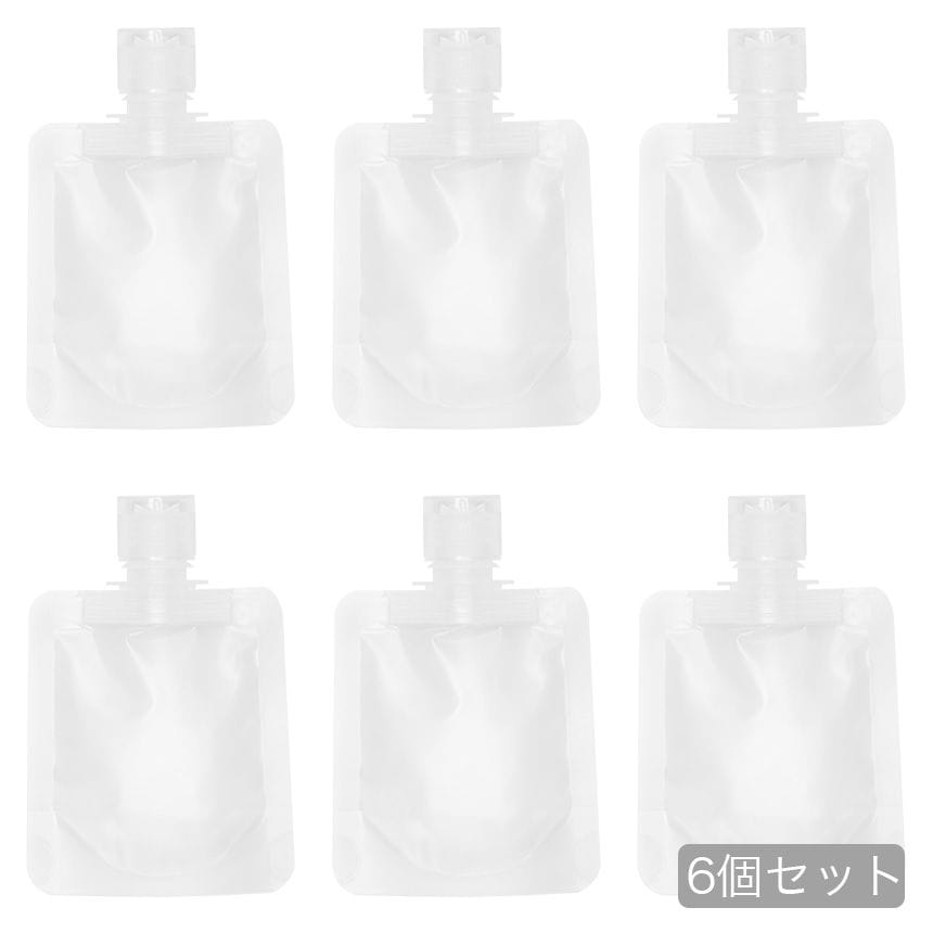 【6個セット】 旅行 液体 ボトル 詰め替え パウチ 使い捨て 仕分け 小分け 容器 便利グッズ S-L GD-TRVLPCH-6SET
