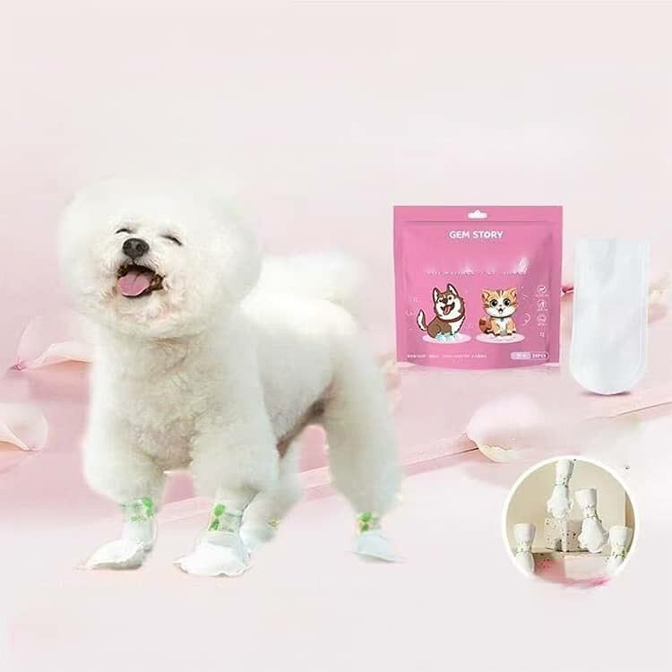 防塵 犬の靴 靴 ペット 使い捨て ドッグウェア 80枚（40足）セット 防水 犬の靴 犬...