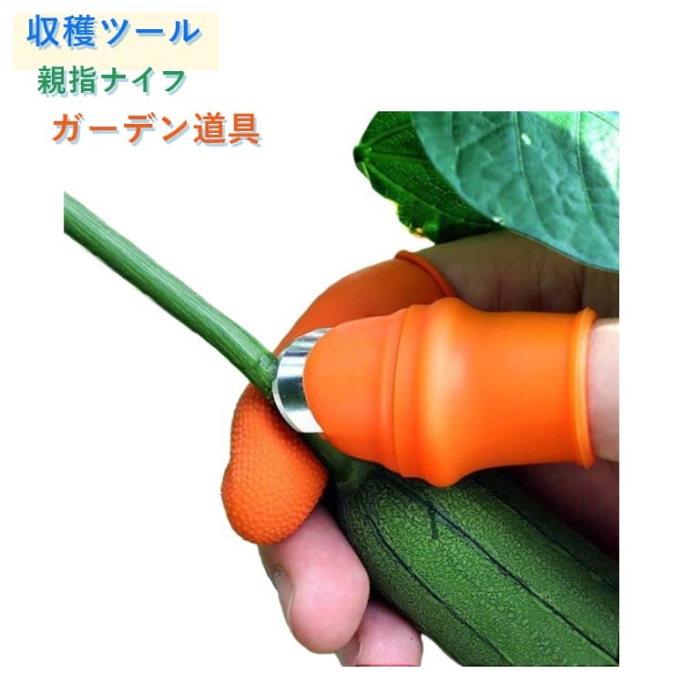 園芸・ガーデニング用サムナイフです。シリコンは柔らかく刺激のない匂いで、手を傷つけません。アークブレードのデザイン、切り込みが簡単、掃除が簡単、簡単で省力化。親指カッターを使用すると、果物をトリミングまたはピッキングしながら、片手で茎を切り取ることができます。親指に親指のナイフを付け、人差し指に保護カバーを包むだけで作業できます。園芸、農業など幅広い用途！ピーマン、豆、イチゴ、リンゴ、オレンジ、ブドウなどの野菜や果物の摘み取りに最適で、枝のトリミングにも使用できます。 サイズ 男性サイズ 女性サイズ サイズについての説明 男性サイズ：3.1*5CM　女性サイズ：3*5CM　指カバー：2.5*6CM　※サイズ表の実寸法は商品によって1-2cm程度の誤差がある場合がございます。 素材 ステンレス　シリコン 色 本体4個＋指カバー20個 備考 ●サイズ詳細等の測り方はスタッフ間で統一、徹底はしておりますが、実寸は商品によって若干の誤差(1cm～3cm )がある場合がございますので、予めご了承ください。 ●製造ロットにより、細部形状の違いや、同色でも色味に多少の誤差が生じます。 ●パッケージは改良のため予告なく仕様を変更する場合があります。 ▼商品の色は、撮影時の光や、お客様のモニターの色具合などにより、実際の商品と異なる場合がございます。あらかじめ、ご了承ください。 ▼生地の特性上、やや匂いが強く感じられるものもございます。数日のご使用や陰干しなどで気になる匂いはほとんど感じられなくなります。 ▼同じ商品でも生産時期により形やサイズ、カラーに多少の誤差が生じる場合もございます。 ▼他店舗でも在庫を共有して販売をしている為、受注後欠品となる場合もございます。予め、ご了承お願い申し上げます。 ▼出荷前に全て検品を行っておりますが、万が一商品に不具合があった場合は、お問い合わせフォームまたはメールよりご連絡頂けます様お願い申し上げます。速やかに対応致しますのでご安心ください。