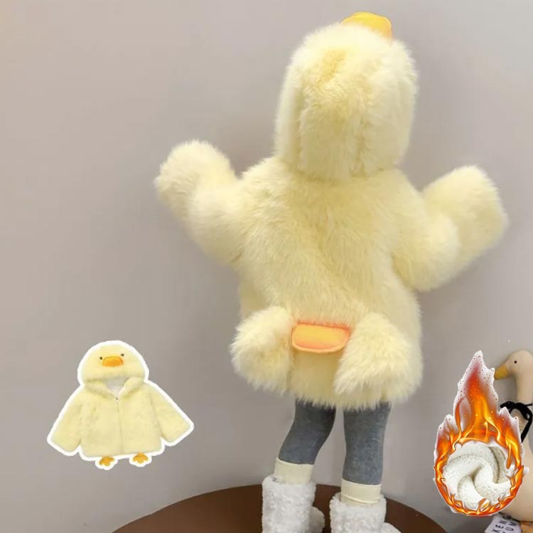 外出着 子供服 暖かい ジャケット 可愛い ボアコート 女の子 冬服 厚手 トップス コート フード付き 無地 アヒル アウター ベビー服 防寒 キッズ おしゃれ オーバーコート ふわふわ もこもこ 防風 保温 秋冬用 ギフト 子供用 ボアコート 可愛い 通学 通園 2