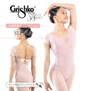 Grishko(グリシコ)SILVIA レースフレンチスリーブレオタード 35周年記念コレクション バレエ 大人 ジュニア ツイスト パワーメッシュ 背中スクー...