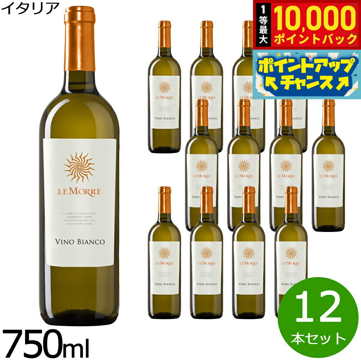 【抽選で最大10000ptバック！お買物マラソン限定！】レ モッレ ヴィーノ ビアンコ ドライ 750ml×12本