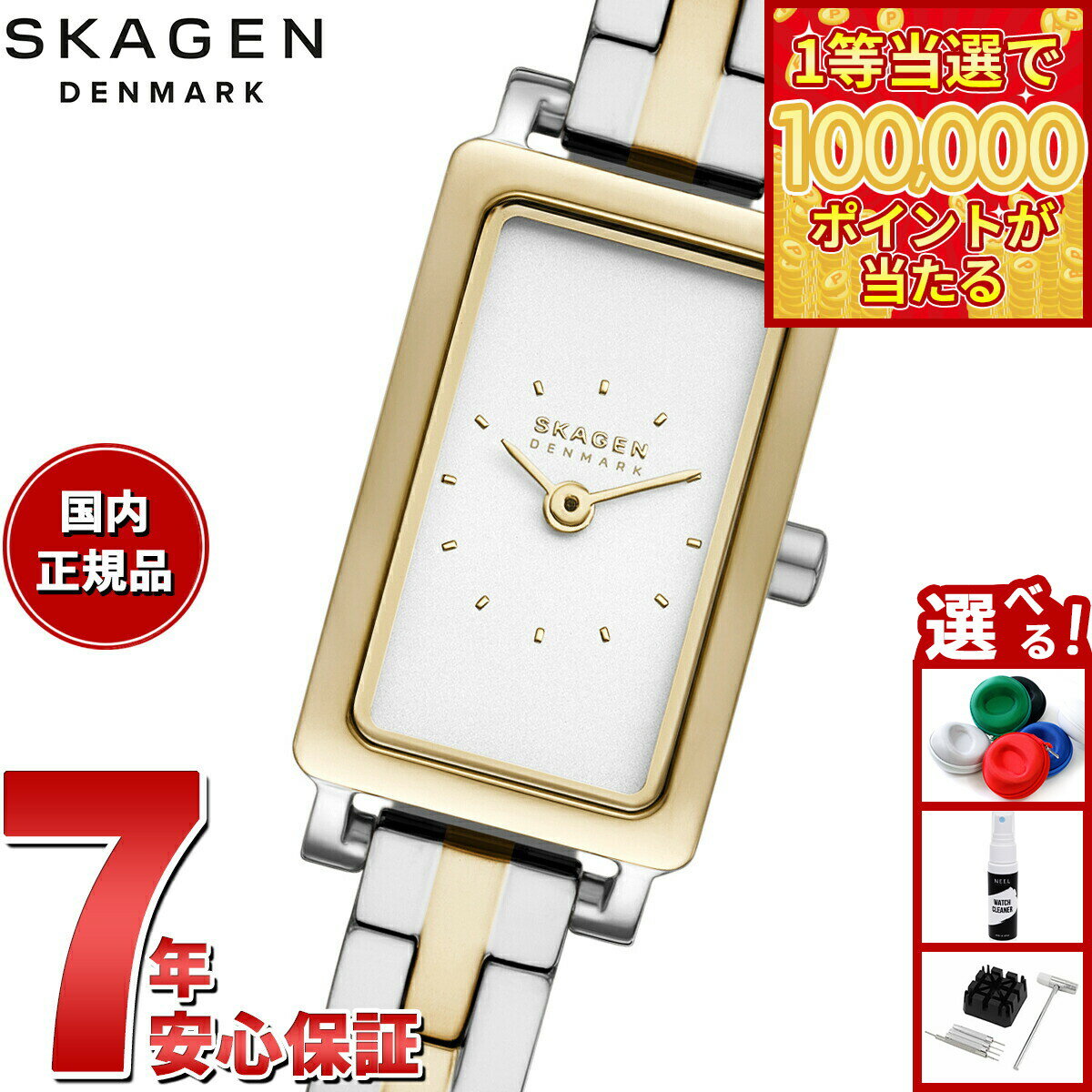 【1等最大10万ポイント当たる！31日まで！】スカーゲン SKAGEN 腕時計 レディース HAGEN MICRO 二針 ツートーン ステンレススチールウォッチ SKW3155