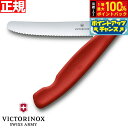 【7/18限定!2人に1人最大100%ポイントバック!要エントリー】ビクトリノックス VICTORINOX トマト ベジタブル フォールディングナイフ 折り畳み式 パーリングナイフ 波刃 レッド 11cm スイスクラシック 6.7831.FB