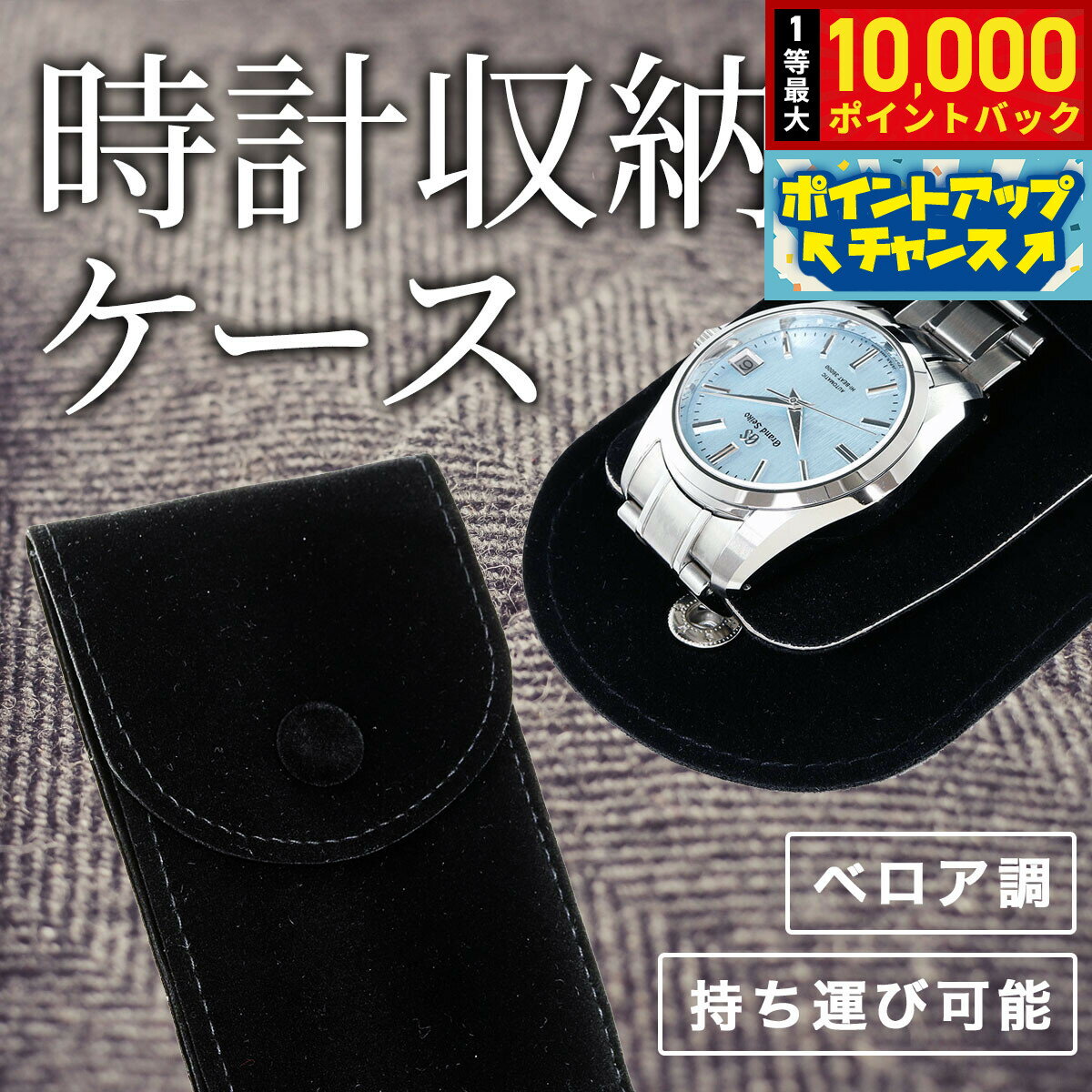 【抽選で最大10000ptバック！11/25限定！】時計ケース 1本 収納 持ち運び ポータブル コンパクト ベロ..