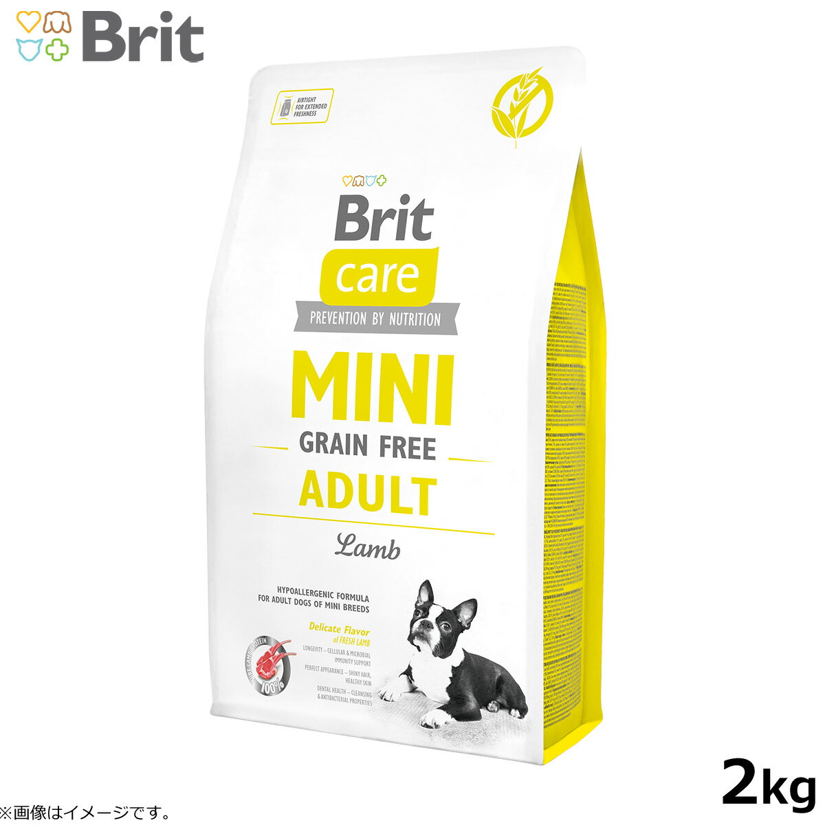 楽天Neel グランドセイコー ショップブリットケア ミニ Brit Caer MINI ドッグフード グレインフリー アダルトラム 2kg 成犬用 穀物不使用 小型犬用 無添加