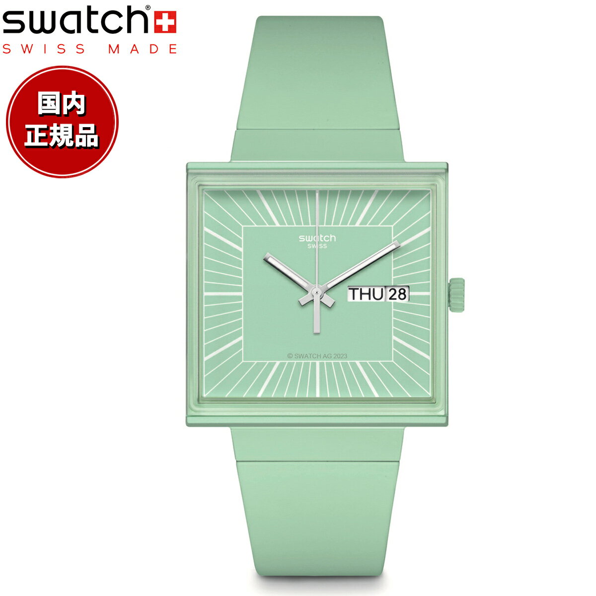 スウォッチ 腕時計（メンズ） swatch スウォッチ 腕時計 メンズ レディース オリジナルズ バイオセラミック BIOCERAMIC WHAT IF...MINT? SO34G701【2024 新作】