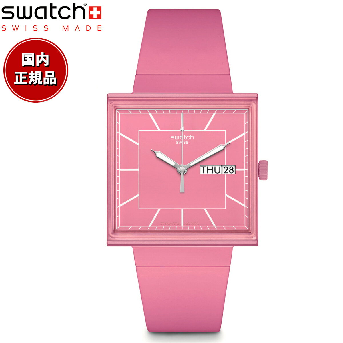 オリジナルズ swatch スウォッチ 腕時計 メンズ レディース オリジナルズ バイオセラミック BIOCERAMIC WHAT IF...ROSE? SO34P700【2024 新作】