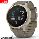 【24回分割手数料無料！】【特価販売！】ガーミン GARMIN fenix 6S Sapphire Tundra Light Gold Leather band フェニックス 6S マルチスポーツ GPS スマートウォッチ ウェアラブル 腕時計 010-02159-8M