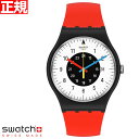 スウォッチ 腕時計（メンズ） swatch スウォッチ 腕時計 SO32B401 メンズ レディース オリジナルズ ルージュ＆ノアール ニュー・ジェント 1984 RELOADED ROUGE ＆ NOIR New Gent