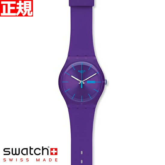 swatch スウォッチ 腕時計 メンズ レディース オリジナルズ ニュージェント パープルレーベル Originals New Gent PURPLE REBEL SUOV702