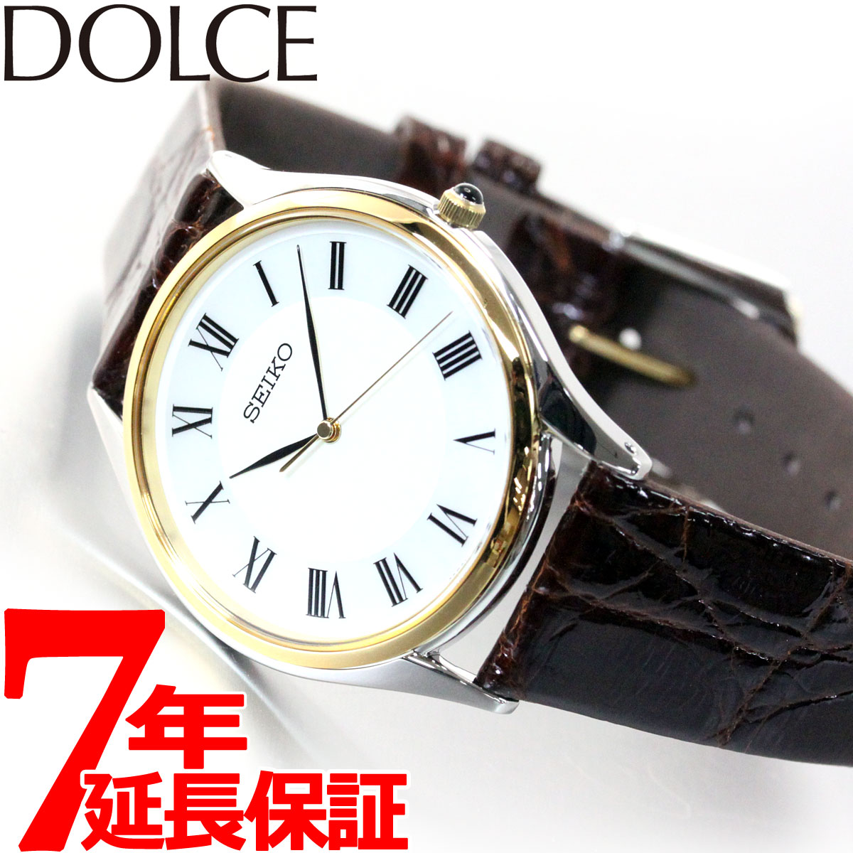 ドルチェ＆エクセリーヌ セイコー ドルチェ＆エクセリーヌ SACM152 腕時計 メンズ SEIKO DOLCE＆EXCELINE ペア 白蝶貝ダイヤル サイドワニ