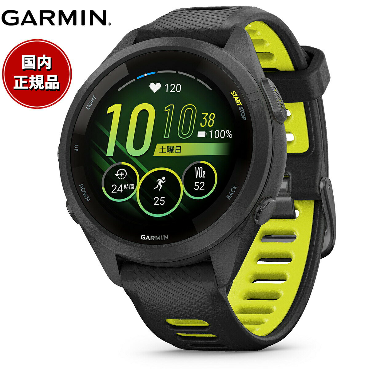 【24回分割手数料無料！】ガーミン GARMIN Forerunner 265S Music Black フォアランナー 265S ミュージック 010-02810-43 GPS ランニング スマートウォッチ 腕時計 ブラック