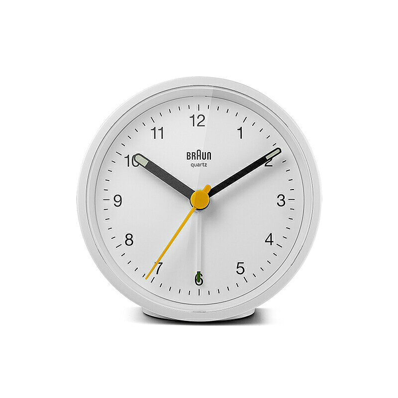 【抽選で最大30000ptバック!スーパーSALE限定】BRAUN ブラウン アラームクロック BC12W アナログ 目覚まし時計 置時計 Classic Alarm Clock 75mm ホワイト [2]