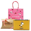 【コーチ箱 ピーナッツ 紙袋付き ギフト包装無料】コーチ COACH カードケース コインケース スヌーピー PEANUTS リファインドぺブルレザー CE-713 QBRQD【新作 限定モデル・新品】【COACH コーチ ポーチ】【楽ギフ_包装】【コンビニ受取対応商品】【あす楽】