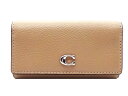 【コーチ箱 紙袋付き ギフト包装無料】COACH コーチ キーケース ペブルレザー CS001 LHTAU ベージュ COACH ブランド キーケース レディー...