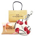 【コーチ 紙袋付き ギフト包装無料】COACH コーチ キーリング レザー チェリープリント ハートバッグチャーム CZ-091 SVCAH COACH ブラン...