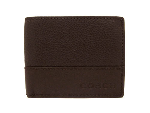 コーチ 財布 COACH メンズ財布 レザー スリム ビルフォールド 二つ折り財布 F74638 ブラウン 人気モデル【コ−チ財布】【COACH財布】【サイフ さいふ】【楽ギフ_包装】