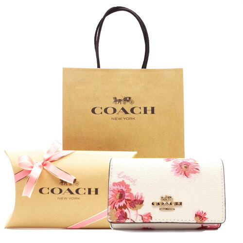 コーチ（COACH) 【コーチ箱 紙袋付き ギフト ラッピング無料】コーチ キーケース フローラルプリント 花柄 5連 キーケース レディース CO-379 IMCAH ホワイト【COACH コーチ 0379】【新作モデル・新品】【楽ギフ_包装】【コンビニ受取対応商品】【02P01Oct16】【あす楽】