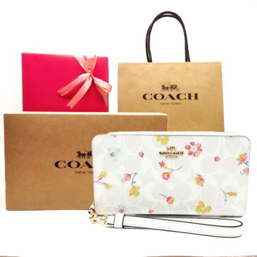 【コーチ箱 紙袋付き ギフト包装無料】コーチ 財布 COACH 長財布 シグネチャー フローラルプリント 花柄 アコーディオン長財布 C-8695 IMCAH COACH【2022 新作 新品 限定モデル】【COACH コーチ】【サイフ さいふ】【楽ギフ_包装】【コンビニ受取対応商品】【あす楽】