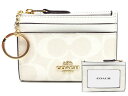 COACH コーチ コインケース パスケース 小銭 定期 シグネチャー 88208 IMRFF ホワイト