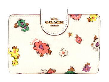 【コーチ箱 紙袋付き ギフト包装無料】コーチ 財布 COACH フローラルプリント 花柄 二つ折り財布 CA737 IMCAH COACH【新作 新品】【COACH コーチ】【サイフ さいふ】【楽ギフ_包装】【コンビニ受取対応商品】