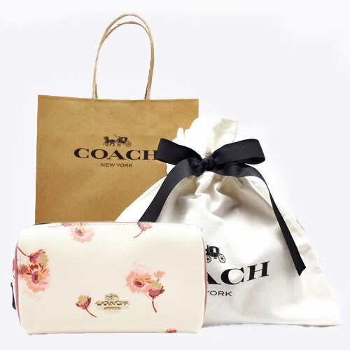 【コーチ 紙袋 巾着袋付き ギフトラッピング済】コーチ COACH ポーチ フローラルプリント 花柄 コスメティック化粧ポーチ 小物入れ C-7358 IMCAH 【新作モデル】【COACH コーチ ポーチ】【楽ギフ_包装】【コンビニ受取対応商品】【あす楽】