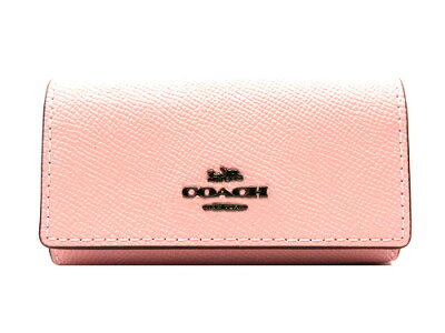 【コーチ箱 紙袋付き ギフト包装無料】コーチ キーケース COACH クロスグレイン レザー 6連キーケース 58359 V5CRR ピンク【新作モデル・新品】【COACH コーチ】【楽ギフ_包装】【コンビニ受取対応商品】