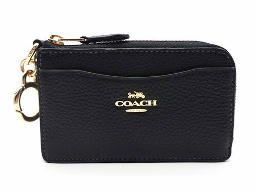 【コーチ 紙袋付き ギフト包装無料】COACHコーチ カードケース コインケース キーリング付き ぺブルレザー CH162 IMBLK COACH【コーチ 新作】【楽ギフ_包装】【コンビニ受取対応商品】