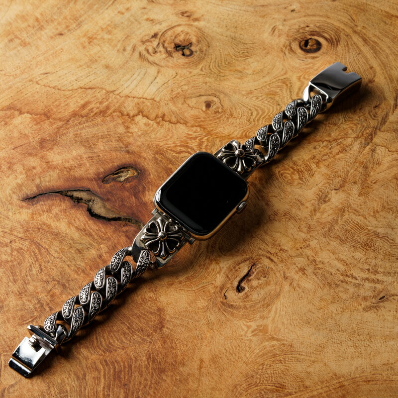 Apple Watch バンド ステンレス＋シルバー925 交換ベルト 46mm 45mm 44mm Series10～4 Apple Watch バンド 交換ベルト Series10～4 ステンレスバックル 高級カスタム