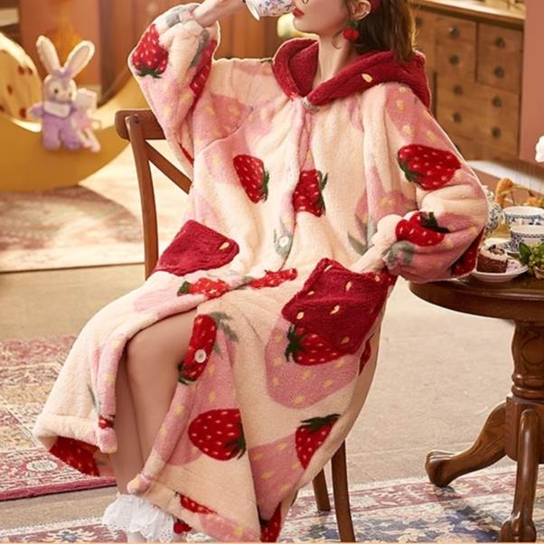 ルームウェア パジャマ パーカー 部屋着 着る毛布 ロング 長袖 フード ワイド ストレート Iライン もこ..