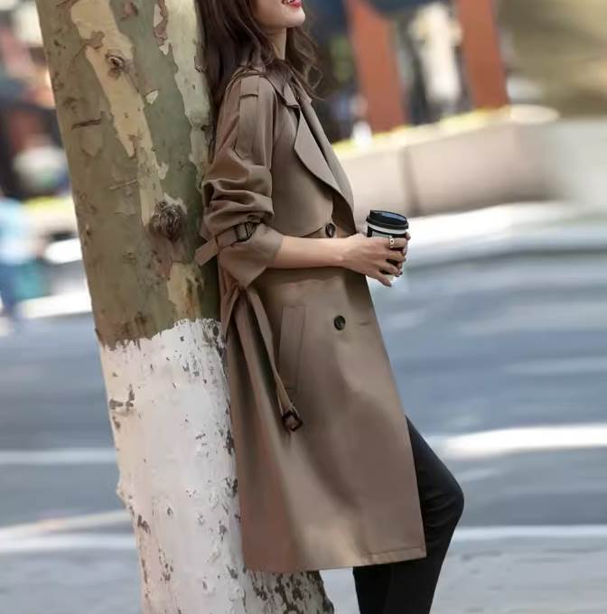 トレンチコート レディース コート アウター 上着 羽織 前開き 長袖 襟付き ウエストマーク ウエストリボン ポケット かわいい 大人可愛い きれいめ シンプル カジュアル おしゃれ かっこいい フォーマル かっちり 都会的 ベーシック 無地 春 秋 入学式 入園式 卒業式