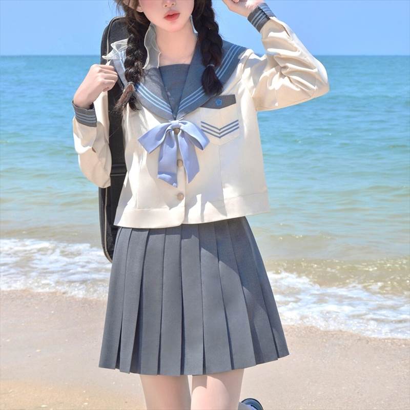 制服風セット セーラー服セット レディース ボトムス プリーツスカート 膝丈 膝上 選べるスカート丈 ミ..