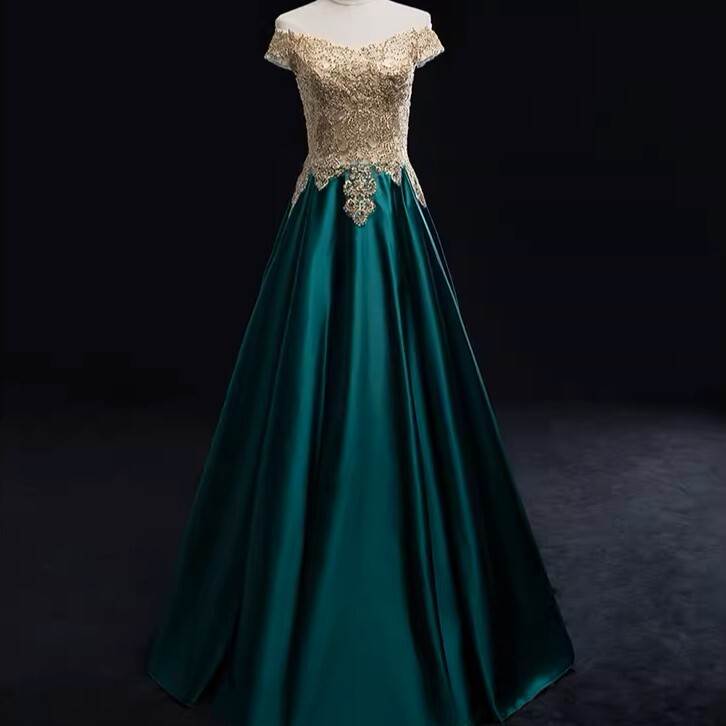 ドレス ワンピース パーティー 二次会 演奏会 発表会 ステージ 舞台 衣装 演劇 ラウンジ ロング マキシ 半袖 オフショル プリンセスライン スレンダー フレア Aライン イブニング 切り替えデザイン ドッキング ハイウエスト 編み込み 透け感 薄手 可愛い きれいめ