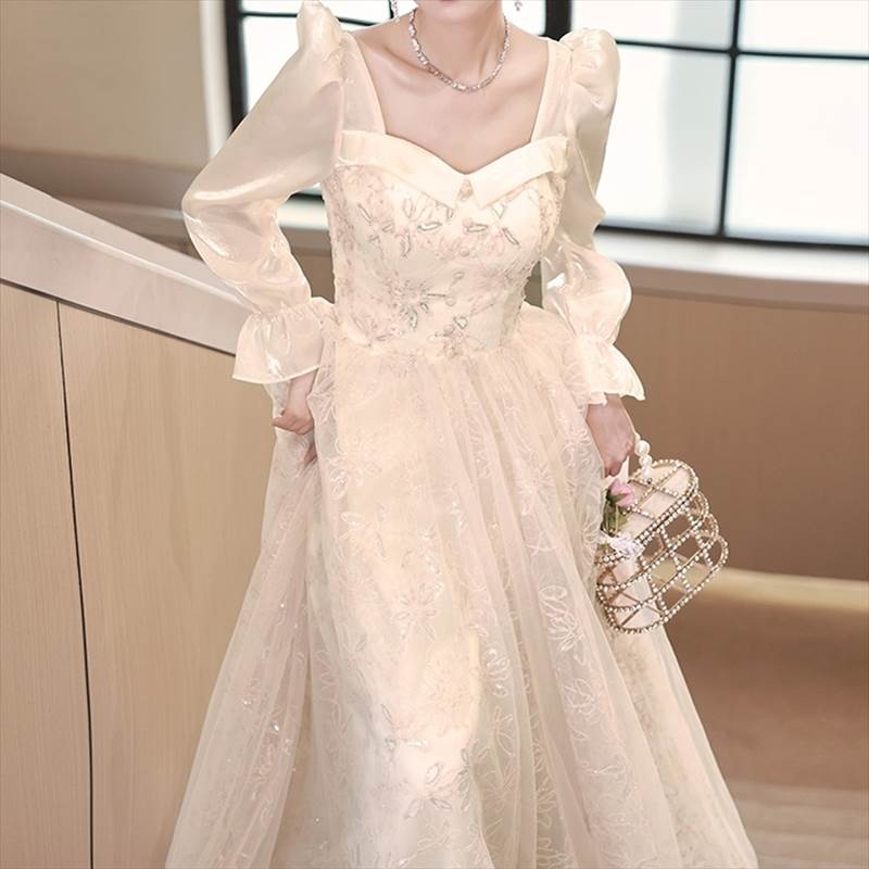 楽天市場】チュール刺繍ビジュードレスの通販