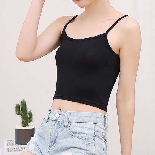 Camisoles - トップス インナー キャミソール ショート レディース 袖なし ノースリーブ Uネック スリム 細身 送料無料 大人可愛い シンプル カジュアル おしゃれ スタイリッシュ ラフ クール ナチュラル 無地 春 夏 秋 ロングシーズン お出かけ アウトドア キャンプ イベント 旅行 定番