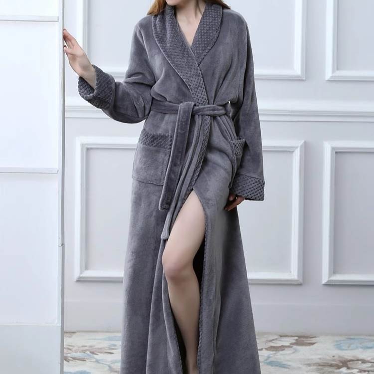 バスローブ ナイトウェア レディース カーディガン 部屋着 羽織 前開き ロング 長袖 スリム ストレート Iライン ウエストマーク ポケット 異国風 ベルベット かわいい 大人可愛い きれいめ シンプル 上品 おしゃれ かっこいい こなれ感 ルーズ 個性的 クール 抜け感
