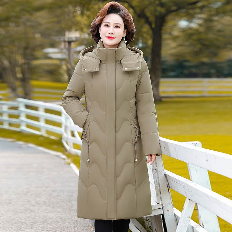 Rakuten - ダウン コート 冬物 レディース 上着 膝下 長袖 フード スリム ファスナー ポケット ボタン かわいい 大人可愛い きれいめ シンプル 上品 おしゃれ かっこいい こなれ感 個性的 クール エレガント モダン 都会的 クラシカル ナチュラル 無地 秋 冬 ママ OL 送料無料