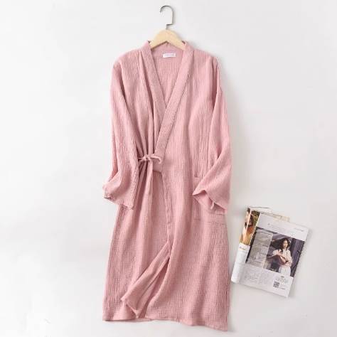 レディース ルームウェア パジャマ 部屋着 寝巻き ネグリジェ 羽織 前開き 長袖 Vネック リボン ポケッ..