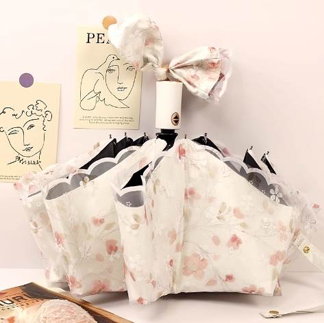 日傘 傘 折り畳み傘 コンパクト 持ち運び 携帯 レディース レース かわいい 大人可愛い きれいめ 上品 ..