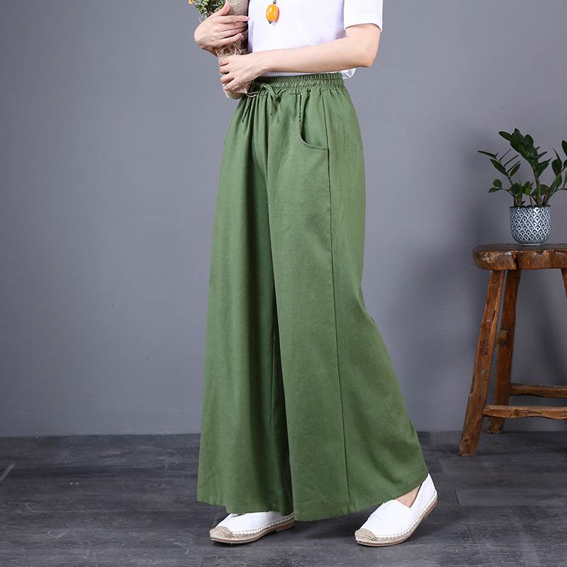 Rakuten - レディース パンツ ボトムス ロングパンツ ワイドパンツ ロング ワイド フレア 裾ワイド ポケット ハイウエスト ウエストゴム ボタン かわいい カジュアル おしゃれ こなれ感 個性的 クール 主役級 存在感 抜け感 ベーシック ナチュラル 無地 春 夏 秋 冬