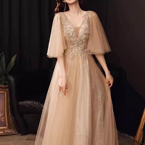 レディース スカート ワンピース ドレス フレア マキシ 半袖 フレアスリーブ ラメ感 Vネック フェミニン レース シフォン ウエストマーク ハイウエスト スパンコール コンサバ ビジュー 大人可愛い きれいめ 上品 おしゃれ かっこいい こなれ感 ガーリー 個性的 クール