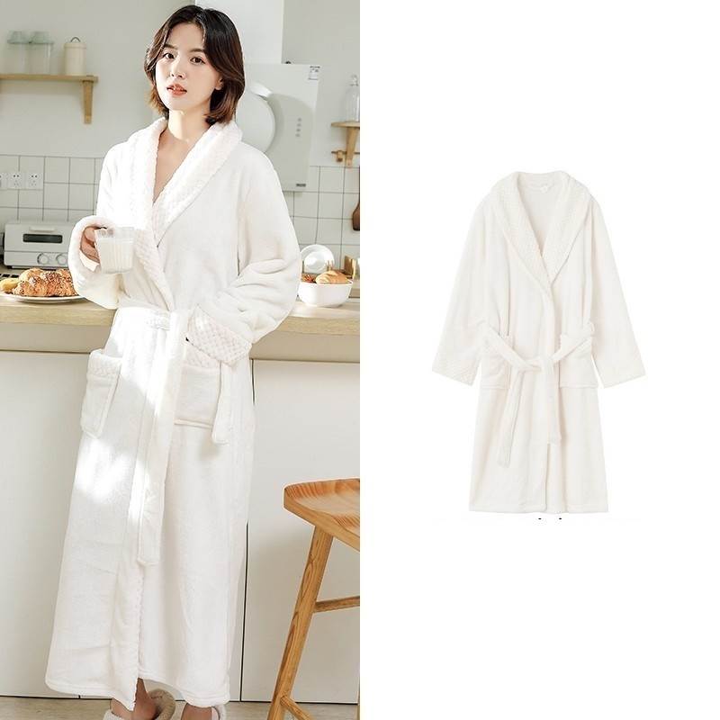 レディース 部屋着 長袖 Vネック ストレート Iライン ウエストリボン 前開き 2way 大人可愛い きれいめ おしゃれ こなれ感 ラフ メンズライク 個性的 主役級 存在感 抜け感 都会的 ベーシック ナチュラル 無地 秋 冬 ロングシーズン ママ デート お出かけ お泊まり(4.0)