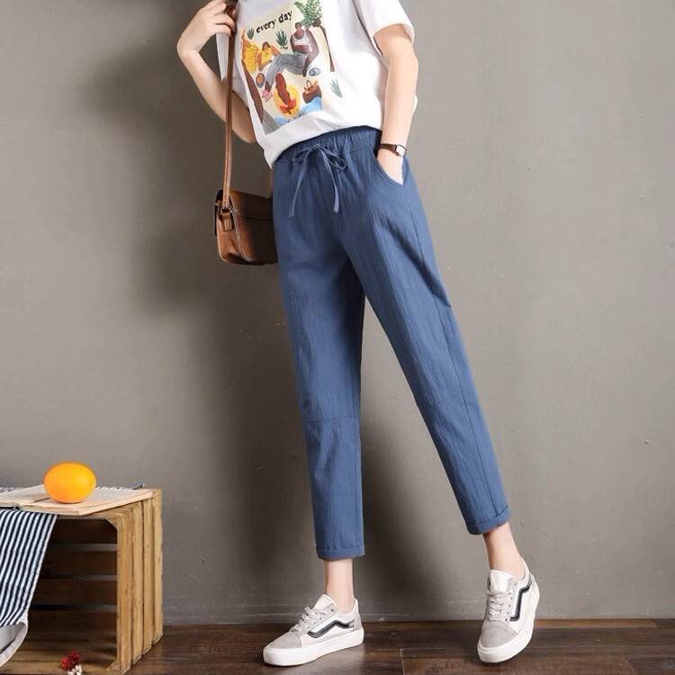 Rakuten - レディース パンツ ボトムス ストレートパンツ 膝下 クロップド丈 ストレート Iライン ウエストリボン ポケット ハイウエスト 薄手 かわいい 大人可愛い きれいめ シンプル カジュアル おしゃれ こなれ感 ラフ メンズライク ボーイッシュ クール とろみ感 抜け感
